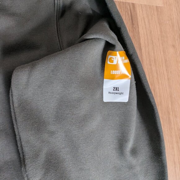 NWT Carhartt Rain Defender® Heavyweight Full-Zip Hoodie – 2XL, color peat - Picture 3 of 9
